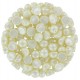 Cuentas de vidrio Czech Cabuchones 2 agujeros 6mm - Alabaster Pastel Lt.Cream